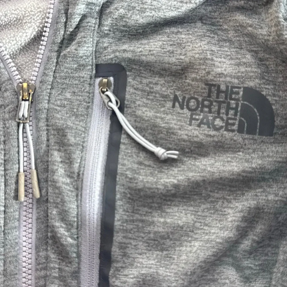 The North Face Mens Grey Heathered Full Zip Hoodie Jacket Size M